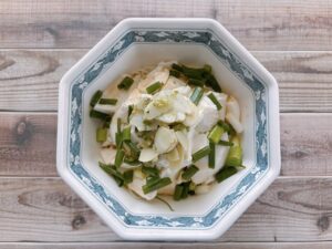 豆腐たっぷり油そば風そうめん