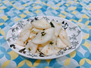 かぶのさっぱり青じそと焼きさば風サラダ