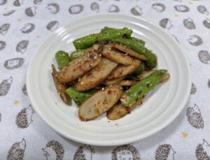 ごぼうとししとうの味かつお炒め