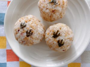 恐竜ふりかけおにぎり