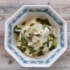 KALDI 青いにんにく辣油で作る、豆腐たっぷり！ピリ辛油そば風そうめん | 作れるもの